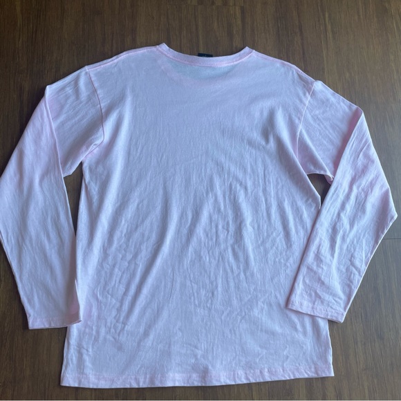 Huntington Beach CA Shirt Womens Large L  Long Sleeve Tee T-Shirt Pink Hawaiian - Picture 5 of 10